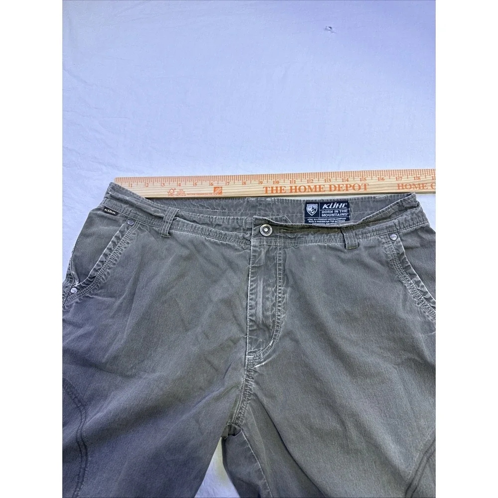 Kuhl  SHORTS MENS 36  BRN GRAY Vintage Patina Dye Hiking, Climbing, Rock
